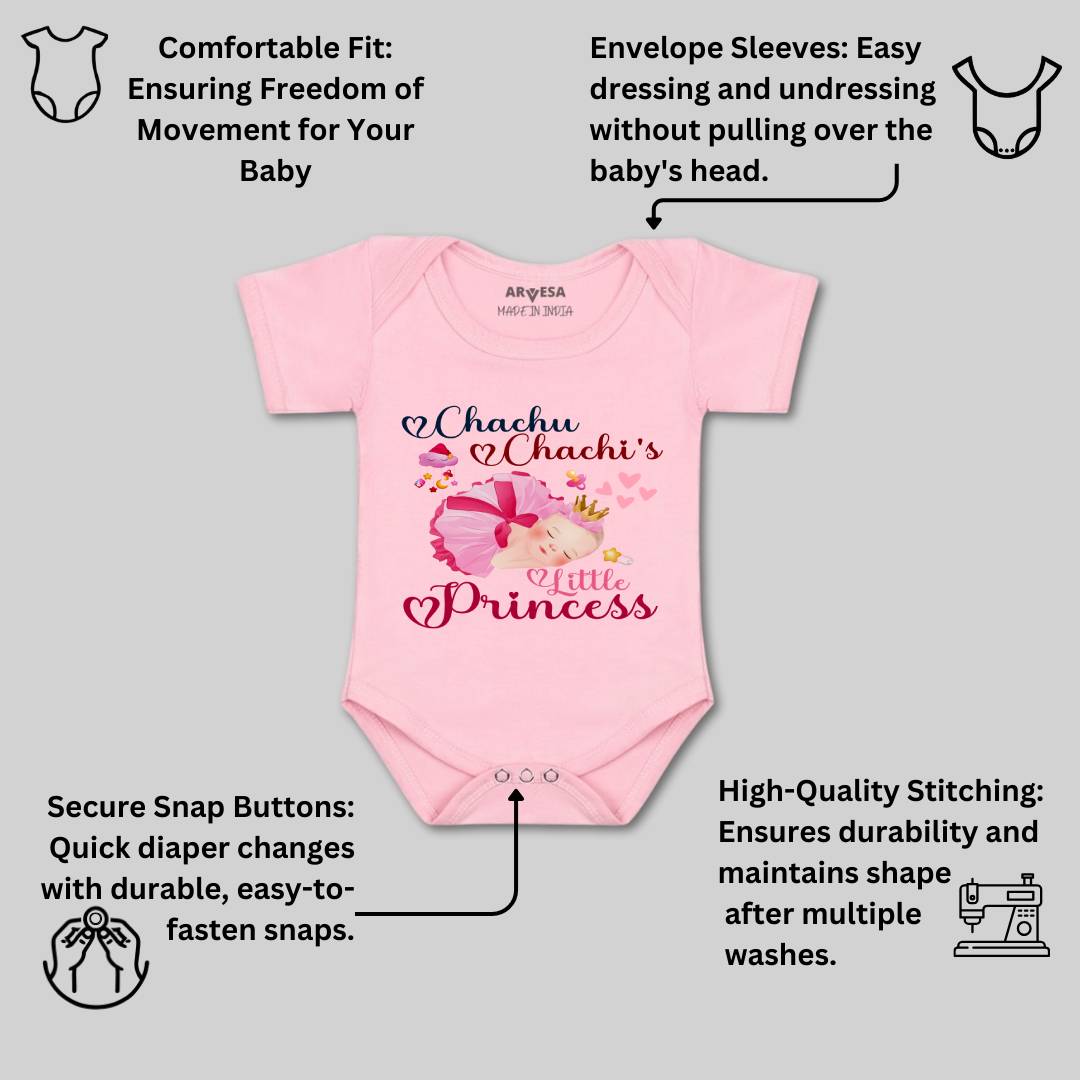 Arvesa Chachu Chachi'S Little Princess Design-1215 White 0-3 Months Jumpsuit Baby Boy & Girl dress .