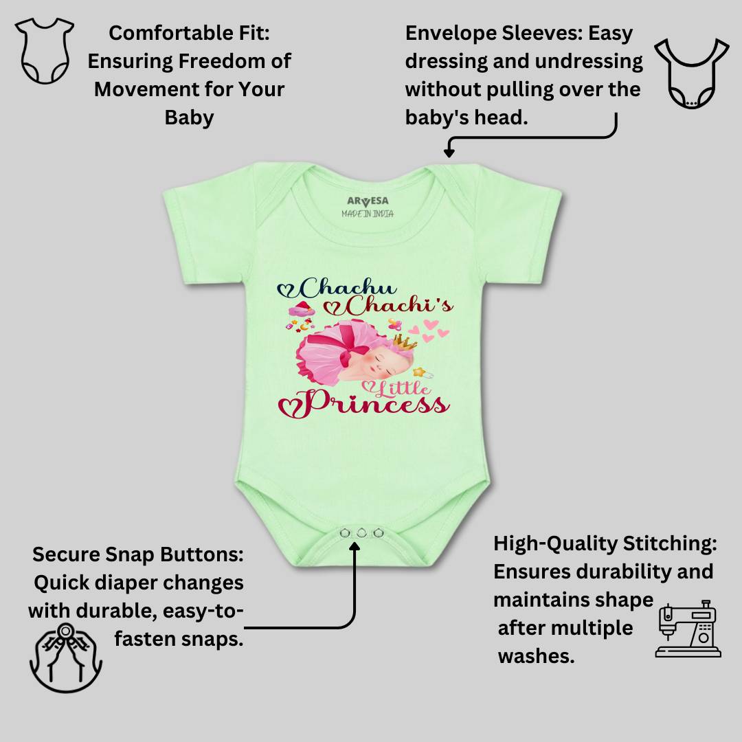 Arvesa Chachu Chachi'S Little Princess Design-1215 White 0-3 Months Jumpsuit Baby Boy & Girl dress .