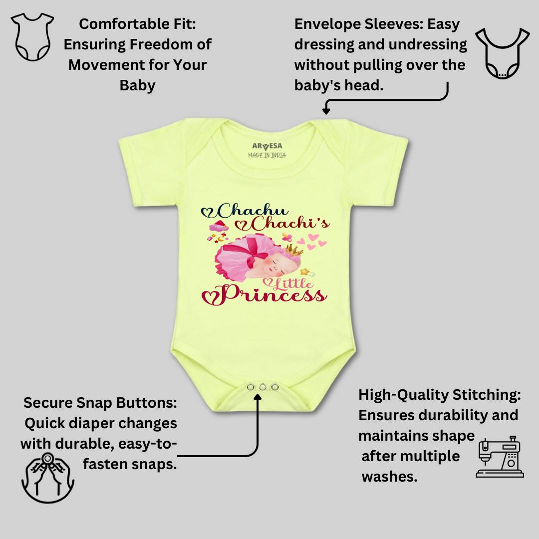 Arvesa Chachu Chachi'S Little Princess Design-1215 White 0-3 Months Jumpsuit Baby Boy & Girl dress .