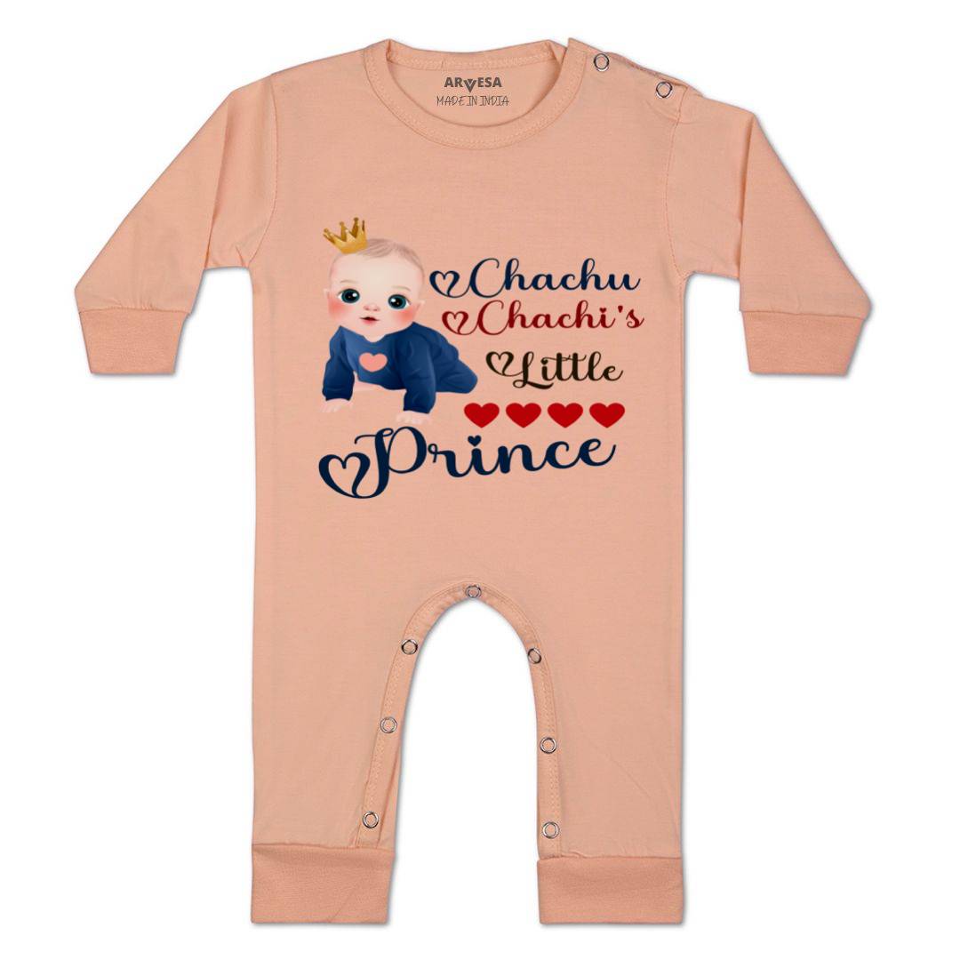 Arvesa Chachu Chachi'S Little Prince Design-1217 White 0-3 Months Jumpsuit for Baby Boy & Girl dress .