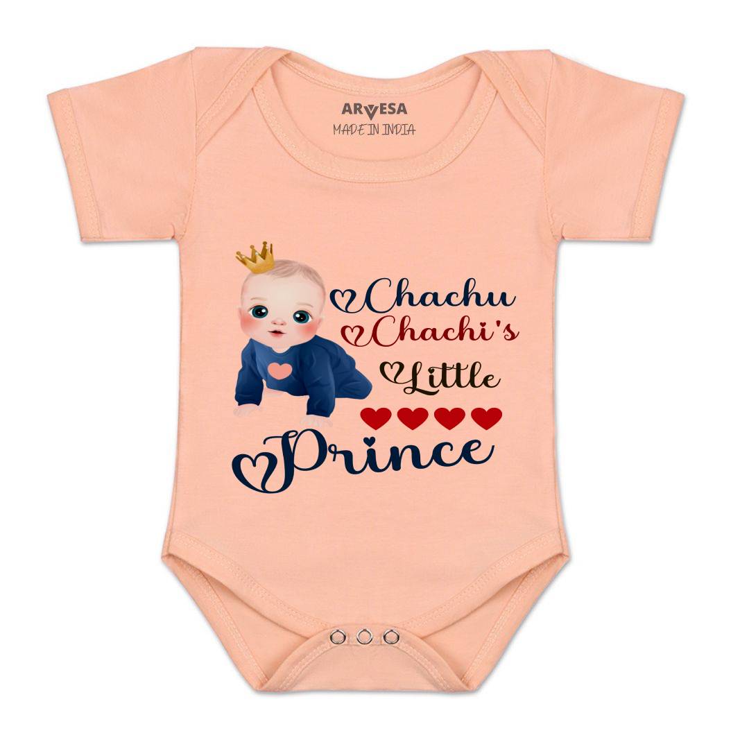 Arvesa Chachu Chachi'S Little Prince Design-1217 White 0-3 Months Jumpsuit for Baby Boy & Girl dress .
