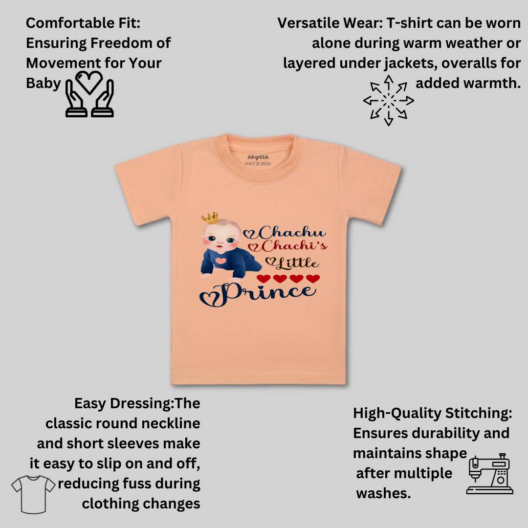 Arvesa Chachu Chachi'S Little Prince Design-1217 White 0-3 Months Jumpsuit for Baby Boy & Girl dress .