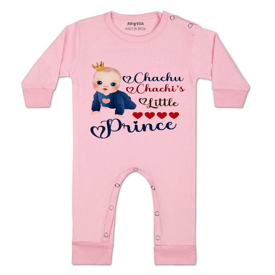 Arvesa Chachu Chachi'S Little Prince Design-1217 White 0-3 Months Jumpsuit for Baby Boy & Girl dress .