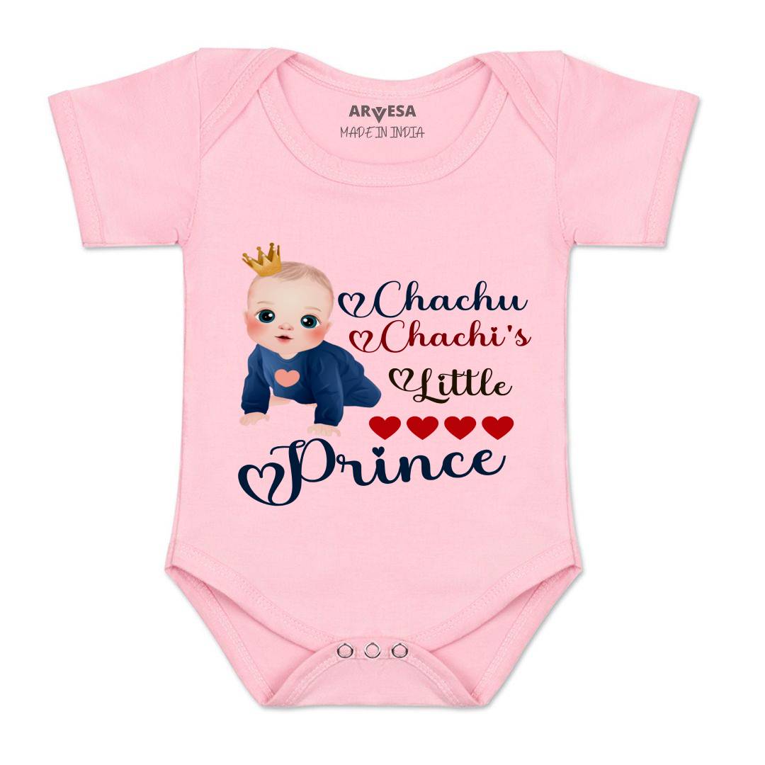 Arvesa Chachu Chachi'S Little Prince Design-1217 White 0-3 Months Jumpsuit for Baby Boy & Girl dress .