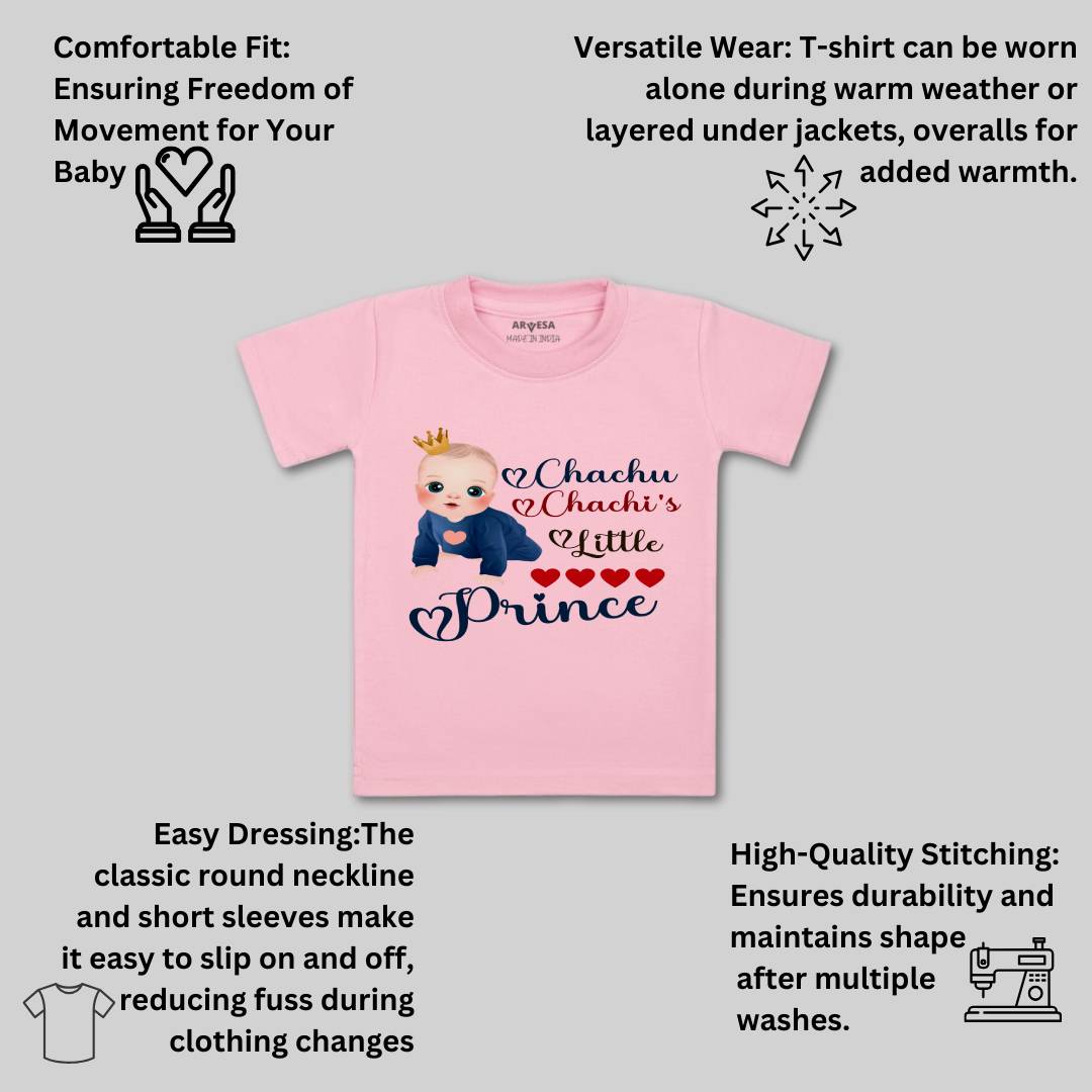 Arvesa Chachu Chachi'S Little Prince Design-1217 White 0-3 Months Jumpsuit for Baby Boy & Girl dress .