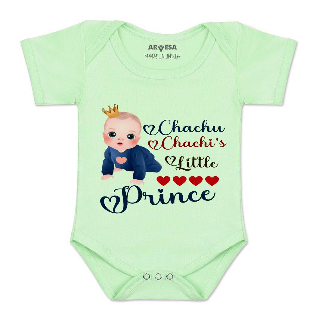 Arvesa Chachu Chachi'S Little Prince Design-1217 White 0-3 Months Jumpsuit for Baby Boy & Girl dress .