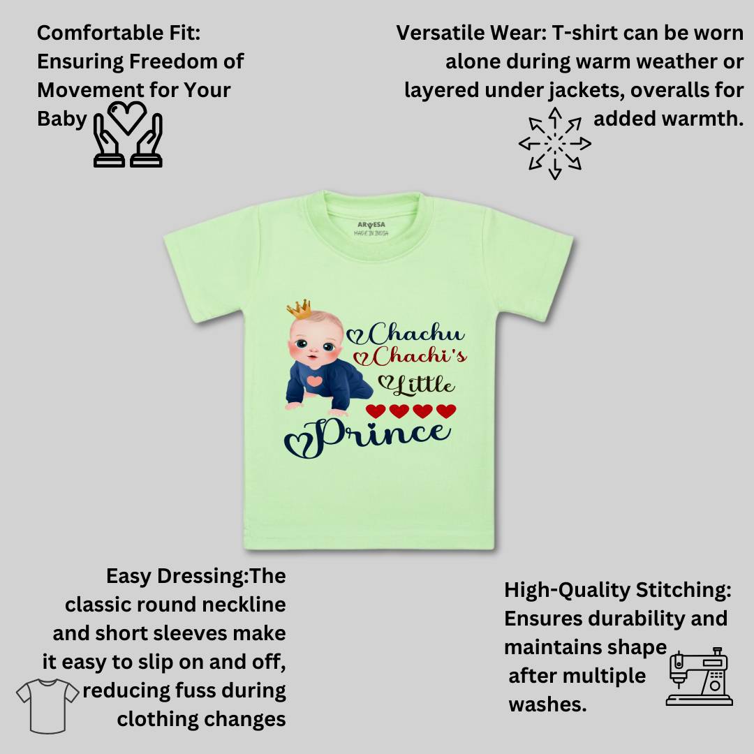 Arvesa Chachu Chachi'S Little Prince Design-1217 White 0-3 Months Jumpsuit for Baby Boy & Girl dress .