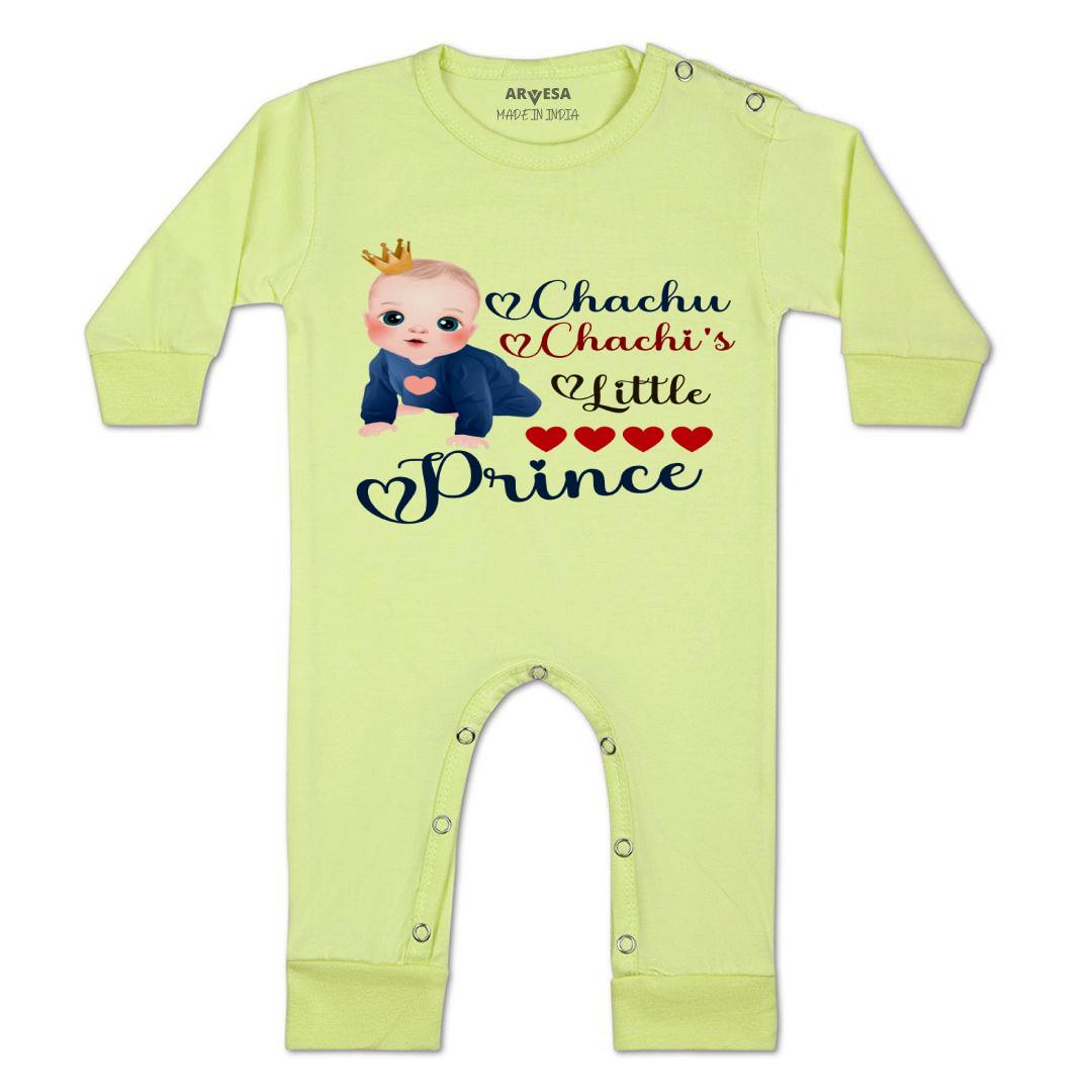 Arvesa Chachu Chachi'S Little Prince Design-1217 White 0-3 Months Jumpsuit for Baby Boy & Girl dress .