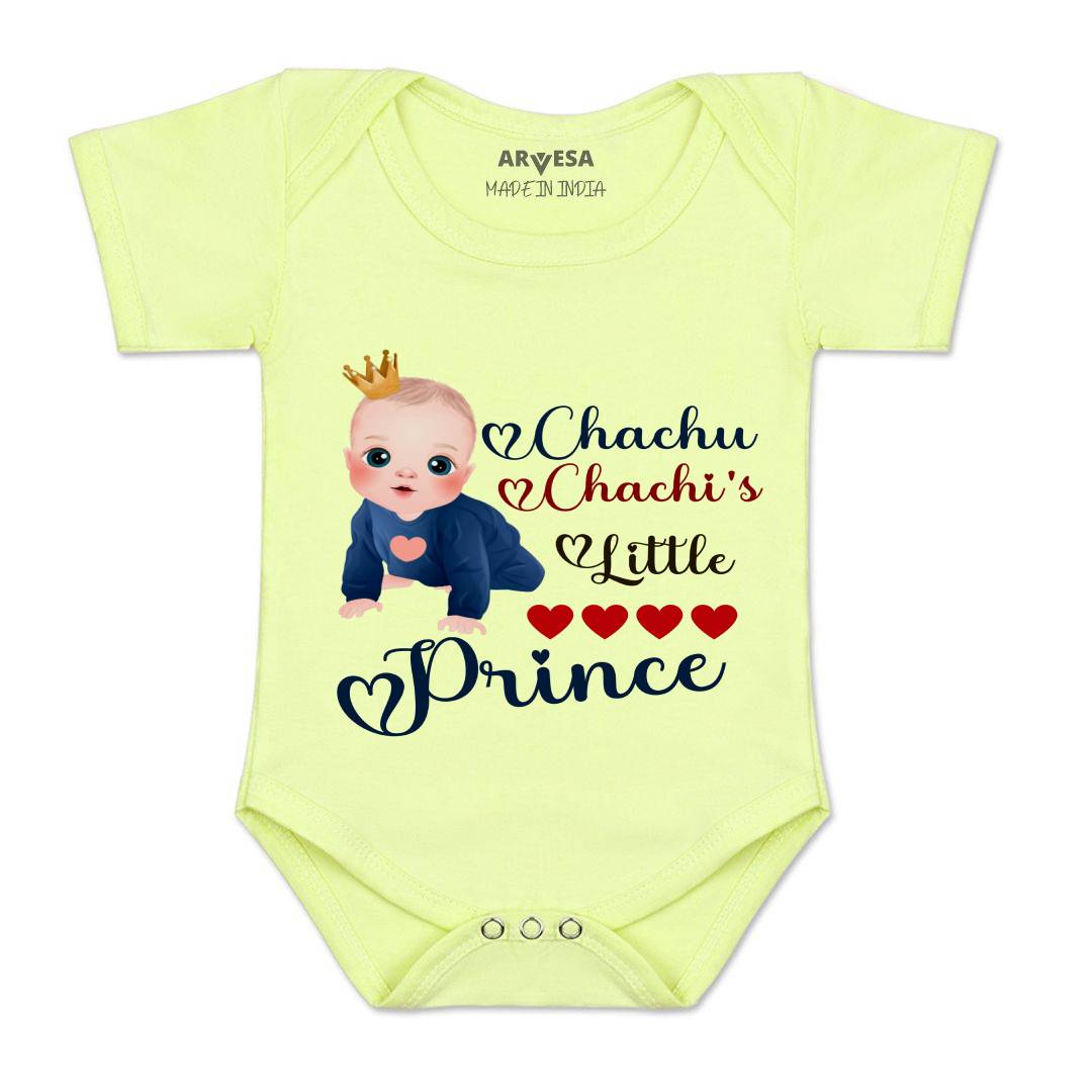 Arvesa Chachu Chachi'S Little Prince Design-1217 White 0-3 Months Jumpsuit for Baby Boy & Girl dress .