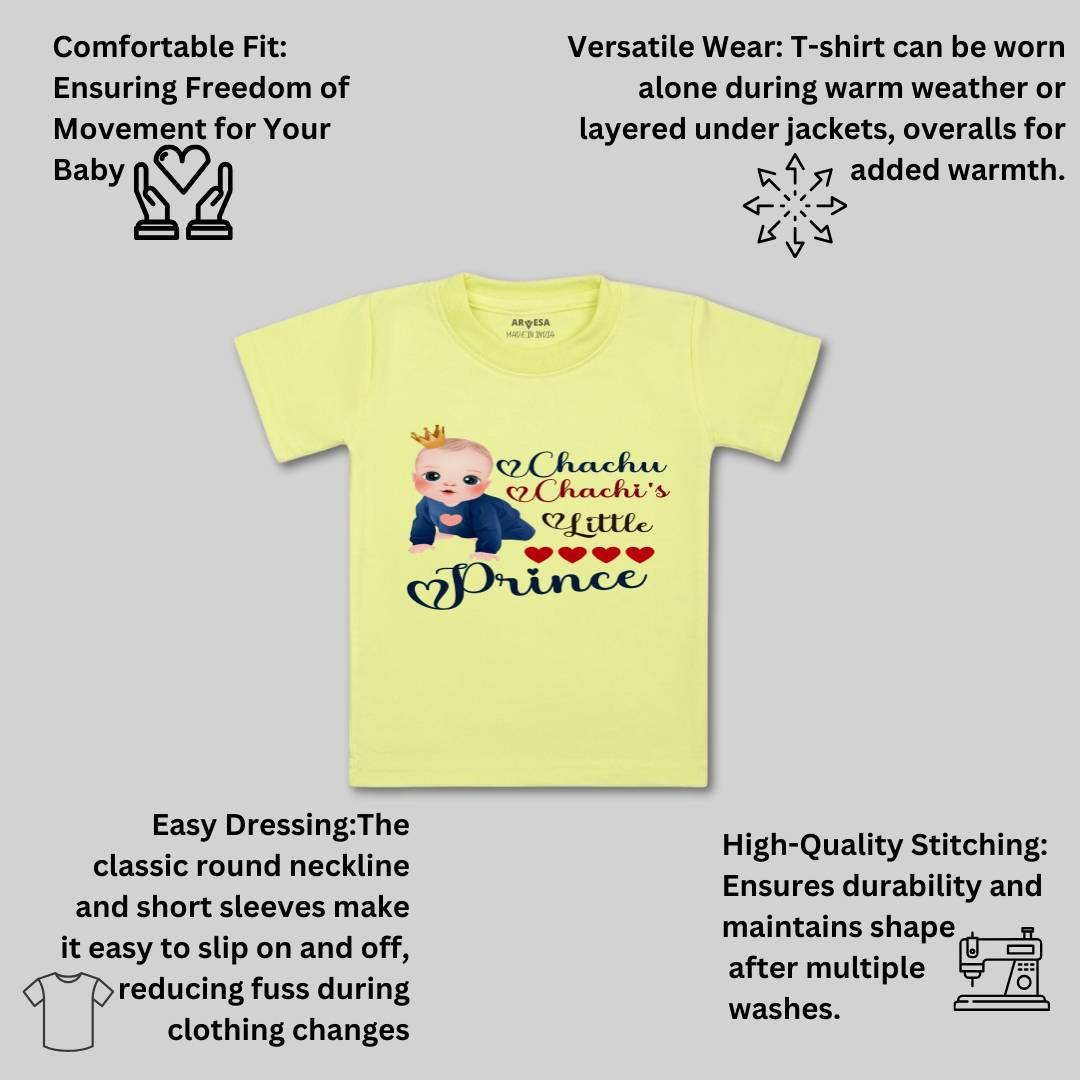 Arvesa Chachu Chachi'S Little Prince Design-1217 White 0-3 Months Jumpsuit for Baby Boy & Girl dress .