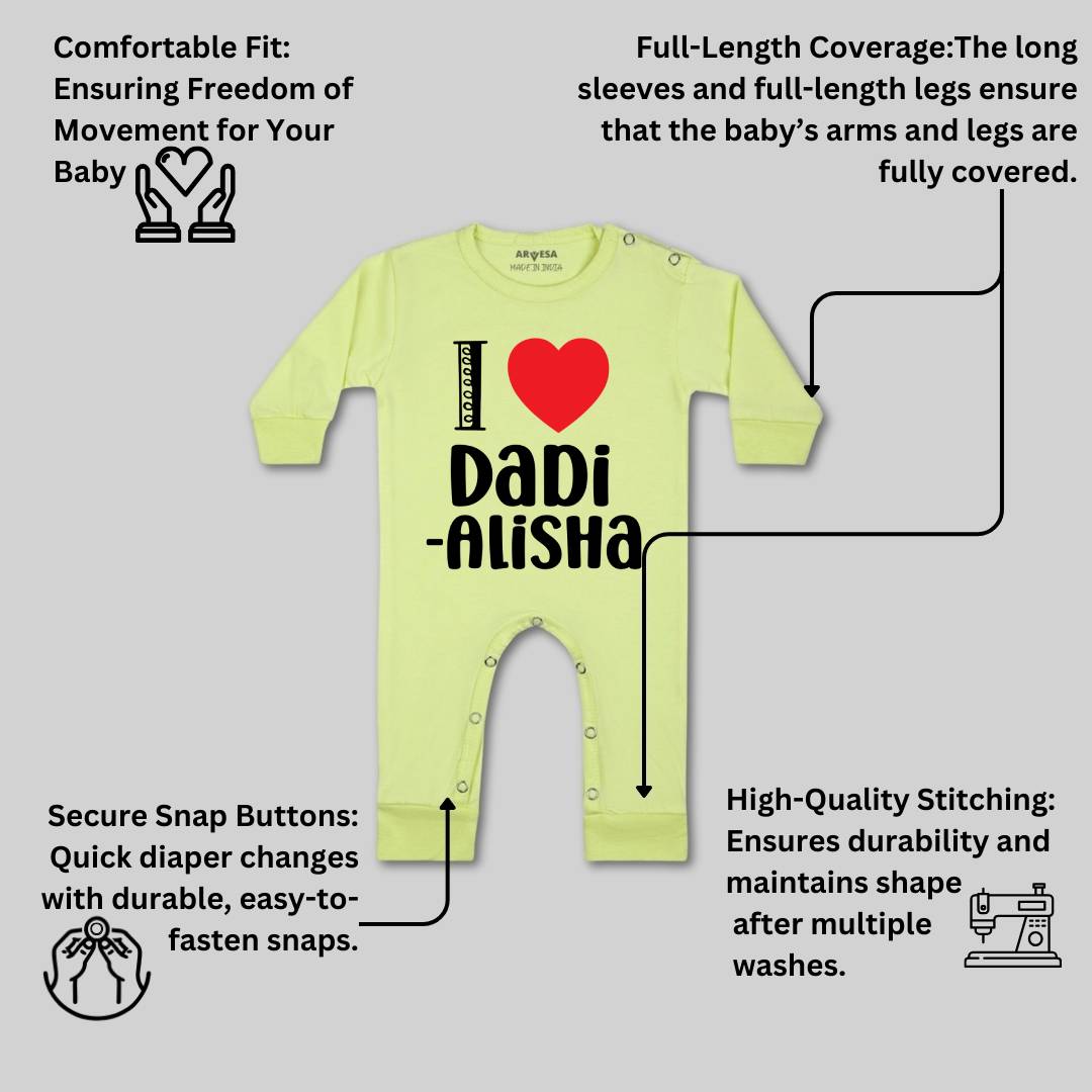 Arvesa I Love Dadi Baby Boy & Girl Dress