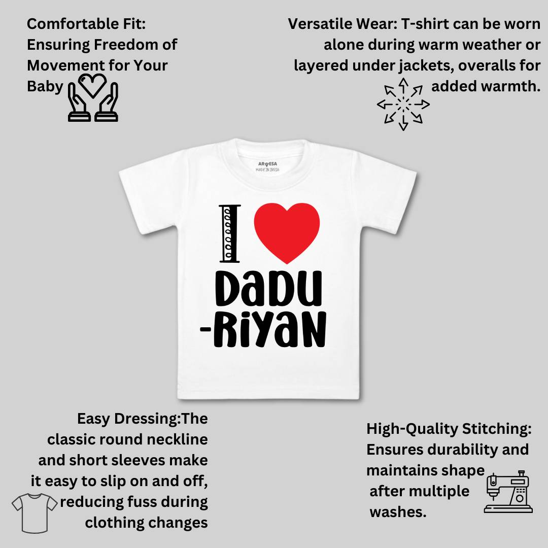 Arvesa I Love Dadu Baby Boy & Girl Dress