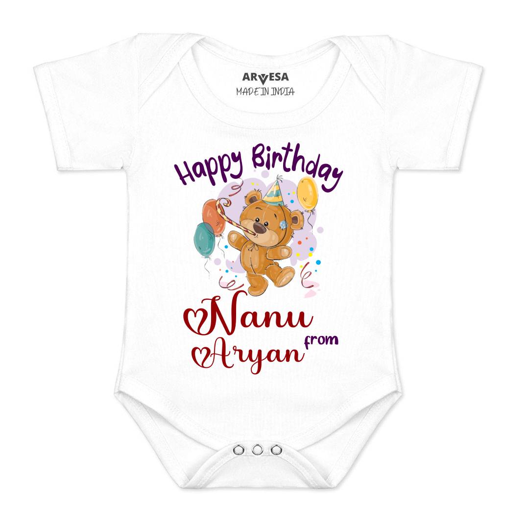 Arvesa Happy Birthday Nanu Baby Boy & Girl Dress