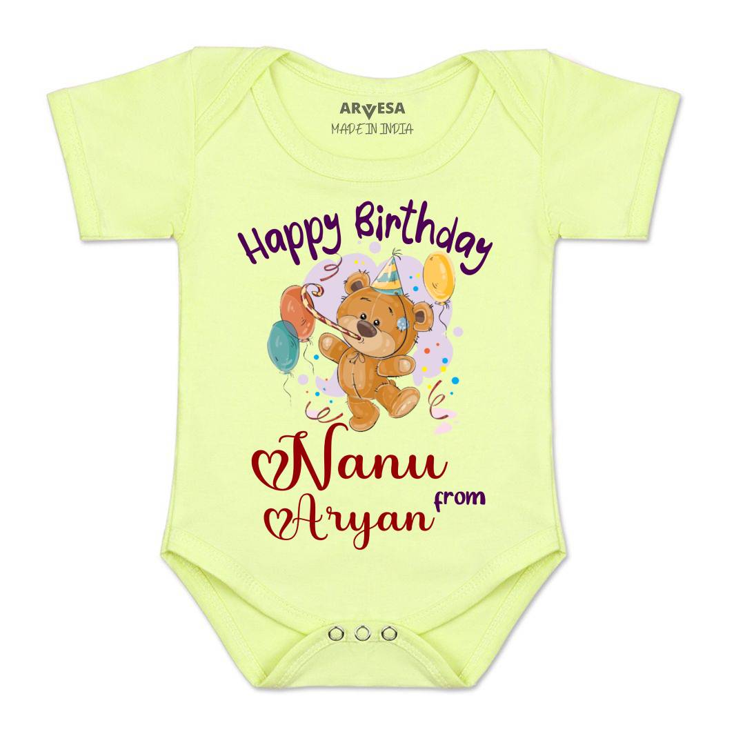Arvesa Happy Birthday Nanu Baby Boy & Girl Dress