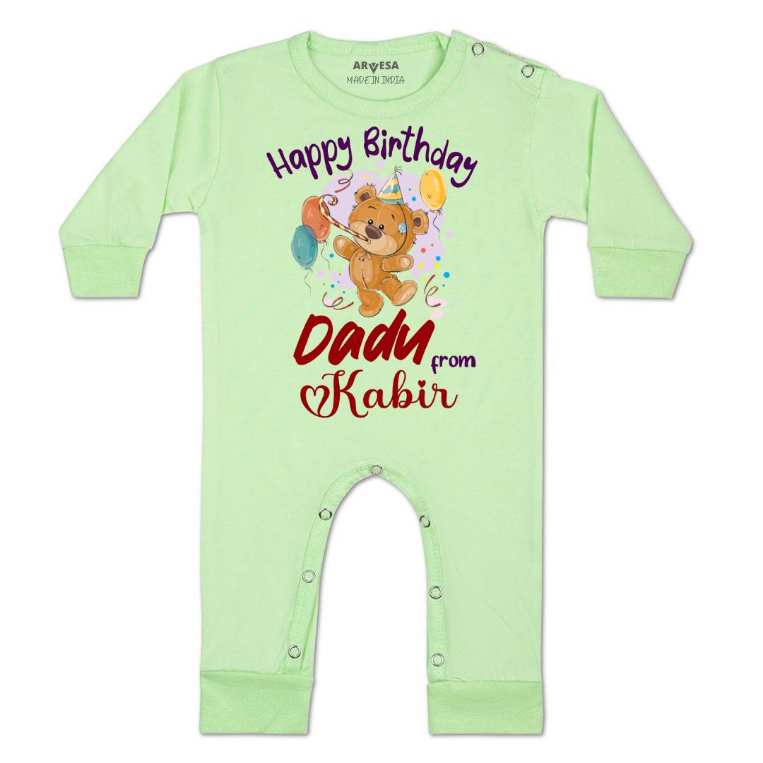 Arvesa Happy Birthday Dadu Baby Boy & Girl Dress