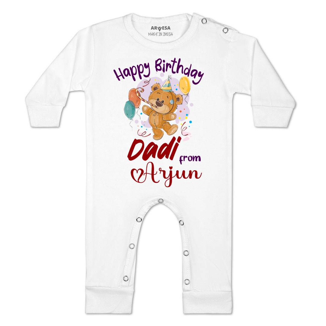 Arvesa Happy Birthday Dadi Baby Boy & Girl Dress