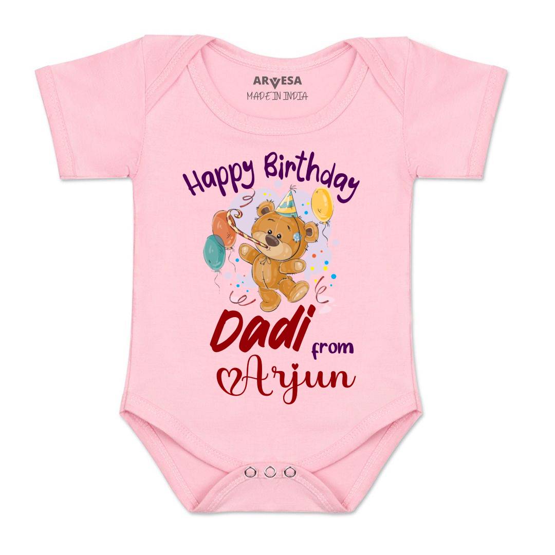 Arvesa Happy Birthday Dadi Baby Boy & Girl Dress