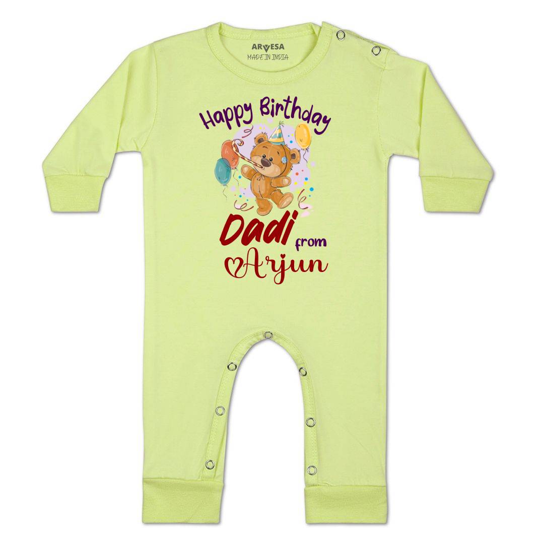 Arvesa Happy Birthday Dadi Baby Boy & Girl Dress