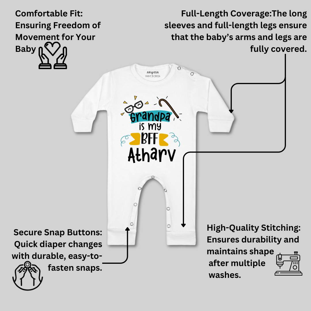 Arvesa Grandpa Is My BFF Baby Boy & Girl Dress