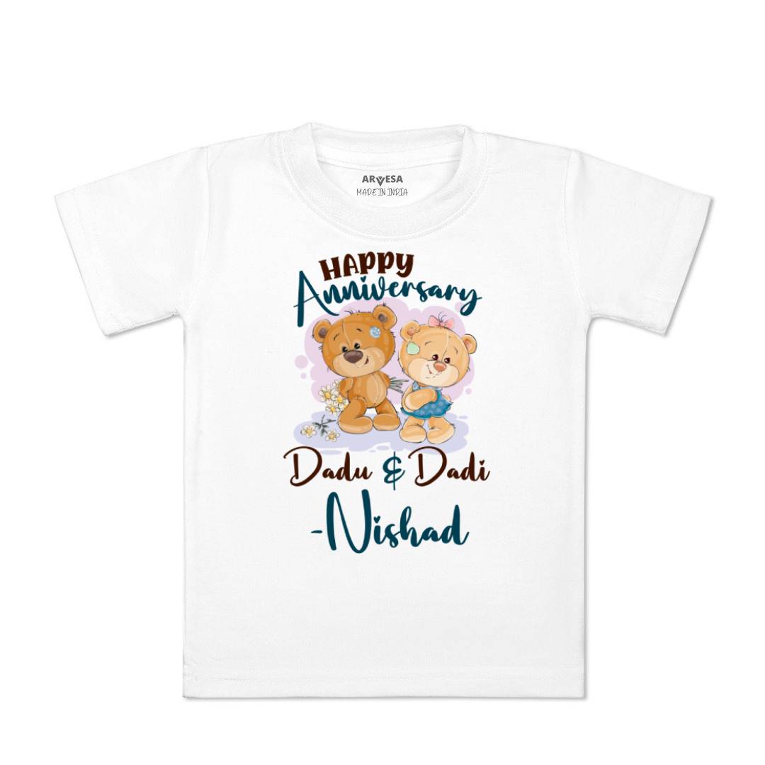 Arvesa Happy Anniversay Dadu & Dadi Baby Boy & Girl Dress