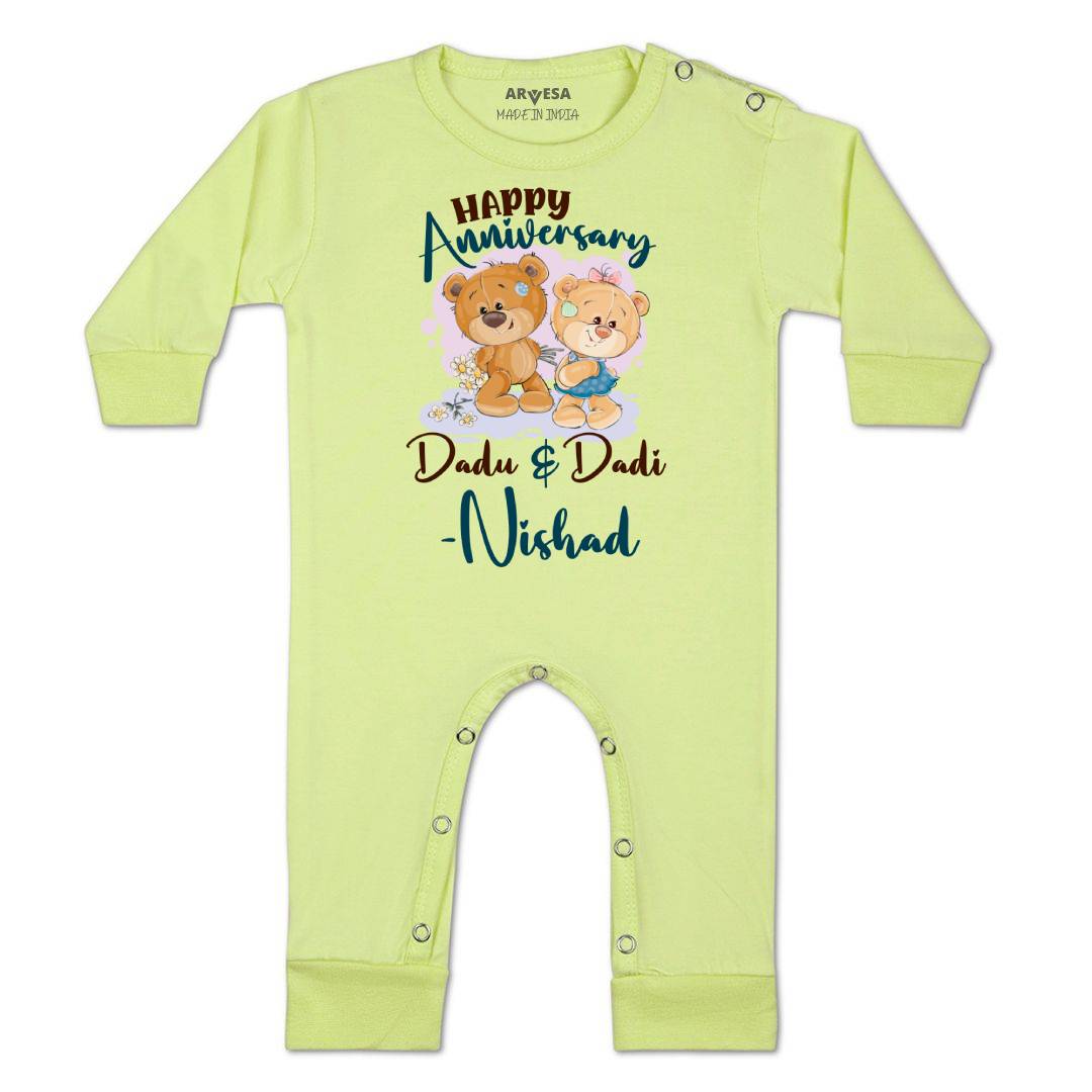 Arvesa Happy Anniversay Dadu & Dadi Baby Boy & Girl Dress