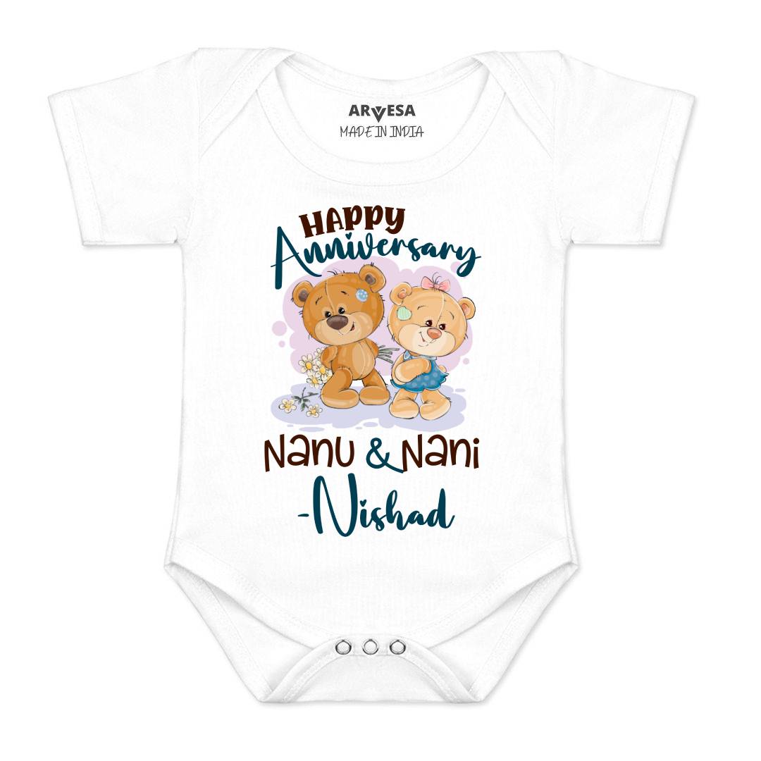 Arvesa Happy Anniversay Nanu & Nani Baby Boy & Girl Dress