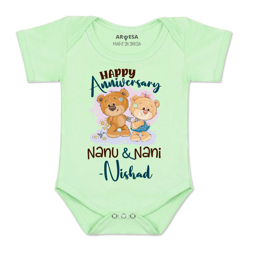 Arvesa Happy Anniversay Nanu & Nani Baby Boy & Girl Dress