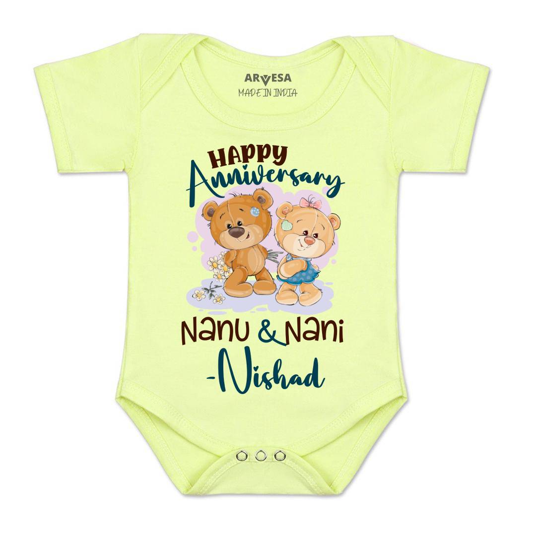 Arvesa Happy Anniversay Nanu & Nani Baby Boy & Girl Dress