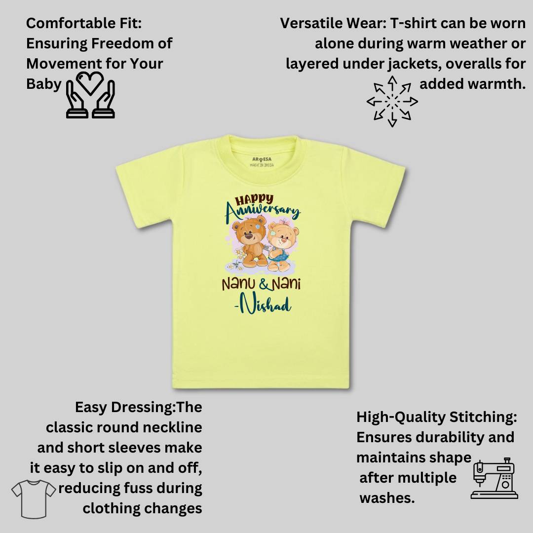 Arvesa Happy Anniversay Nanu & Nani Baby Boy & Girl Dress