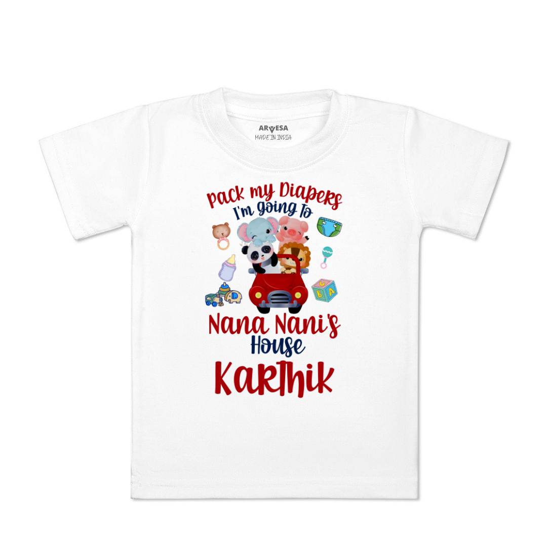 Arvesa I Am Going To Nana Nani House Baby Boy & Girl Dress