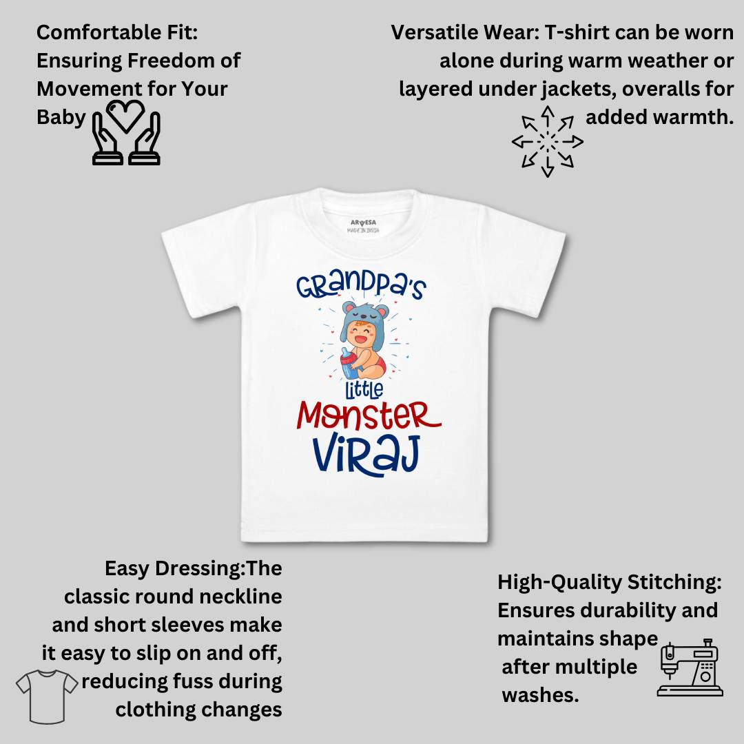 Arvesa Grandpa Little Monster Baby Boy & Girl Dress
