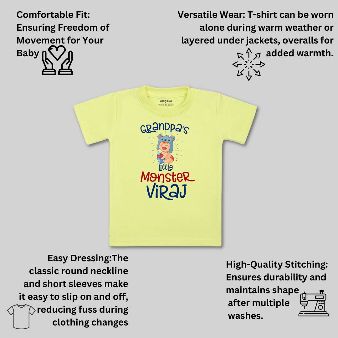 Arvesa Grandpa Little Monster Baby Boy & Girl Dress