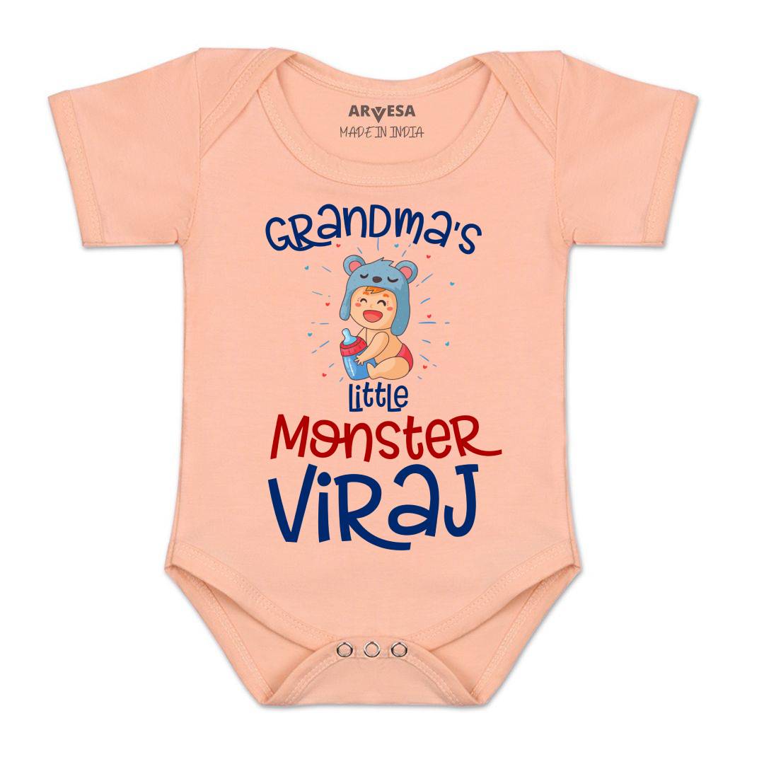 Arvesa Grandma Little Monster Baby Boy & Girl Dress