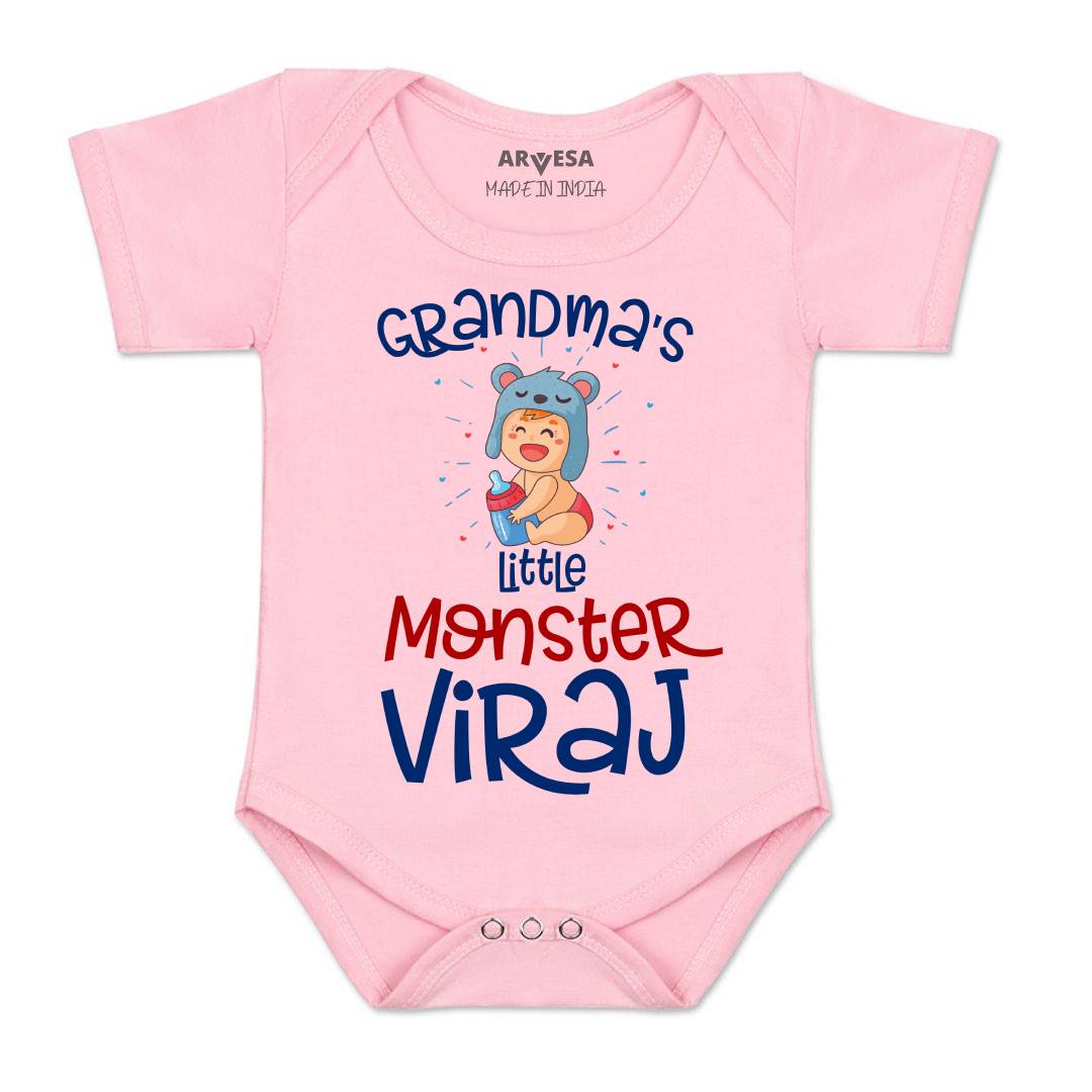 Arvesa Grandma Little Monster Baby Boy & Girl Dress