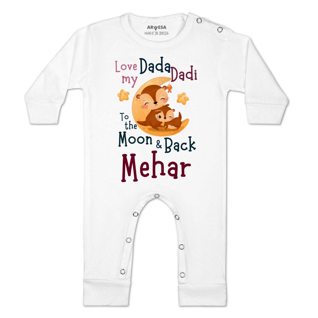 Arvesa Dada Dadi Love Moon & Back Baby Boy & Girl Dress