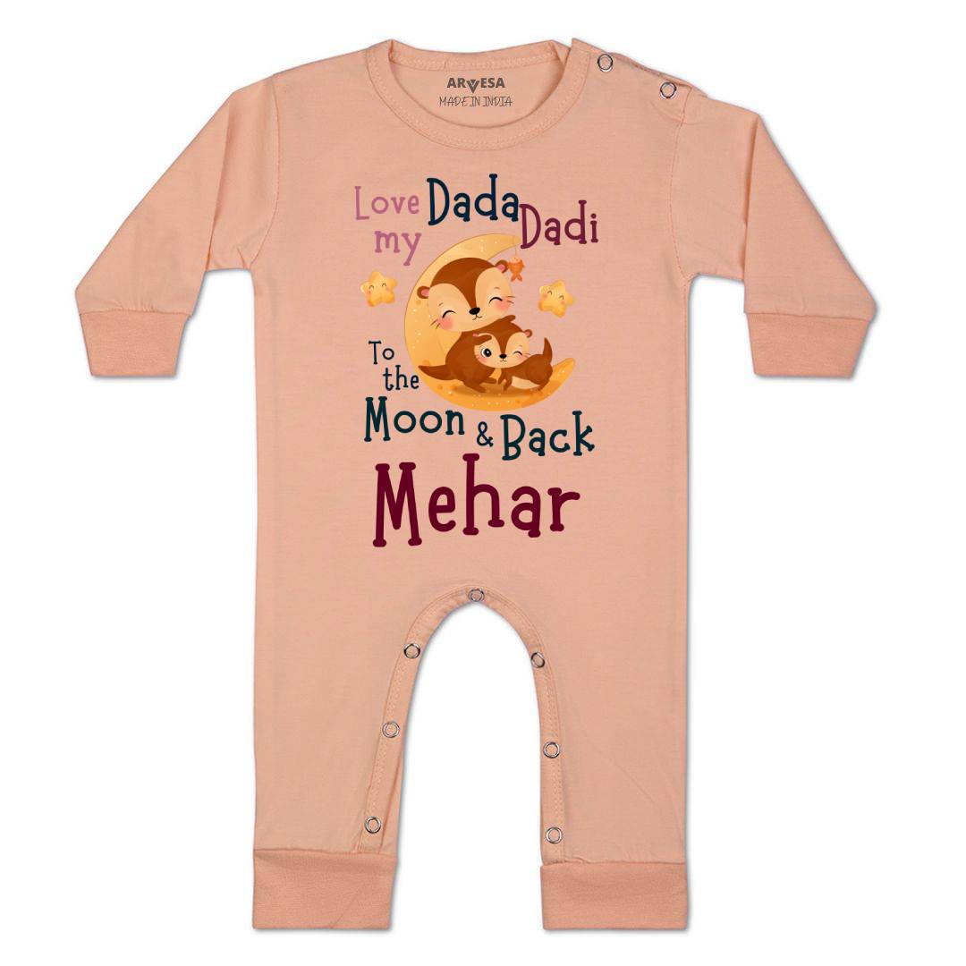 Arvesa Dada Dadi Love Moon & Back Baby Boy & Girl Dress