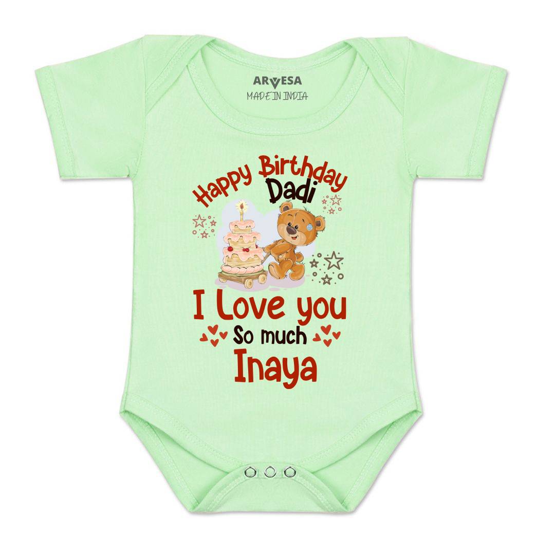 Arvesa Happy Birthday Dadi Baby Boy & Girl Dress