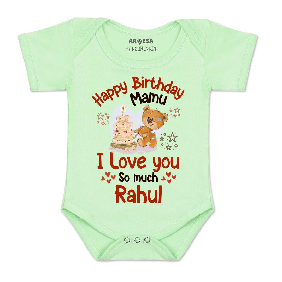 Arvesa Happy Birthday Mamu Baby Boy & Girl Dress
