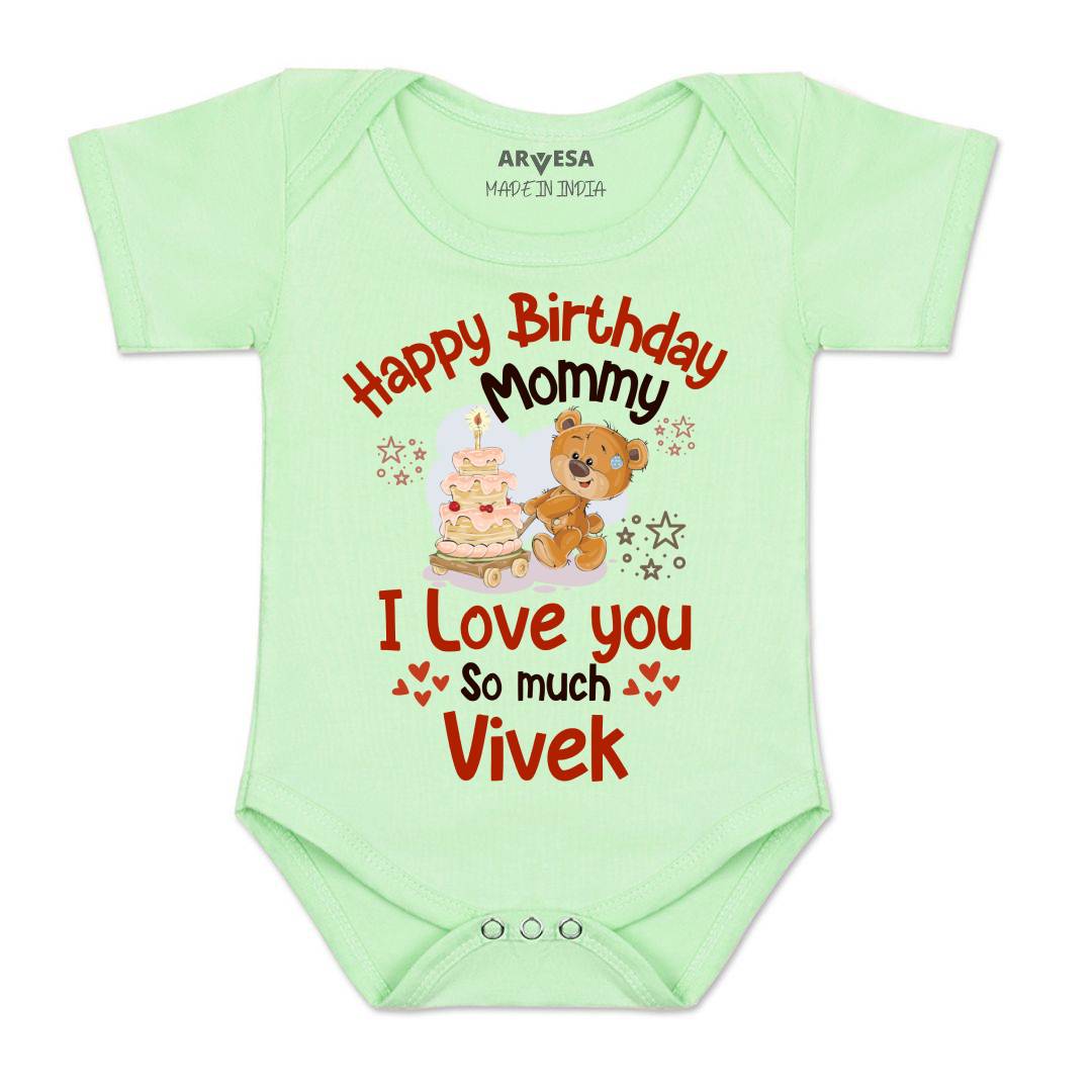 Arvesa Happy Birthday Mummy. I Love You So Much. Baby Boy & Girl Dress