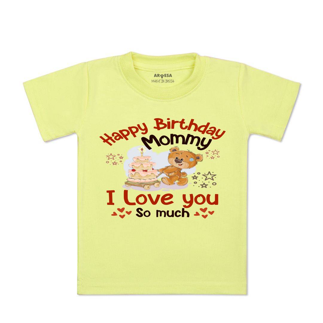 Arvesa Happy Birthday Mummy. I Love You So Much. Design-1304 White 0-3 Jumpsuit Baby Boy & Girl dress .