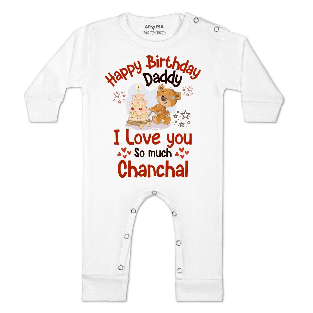 Arvesa Happy Birthday Daddy. I Love You So Much. Baby Boy & Girl Dress