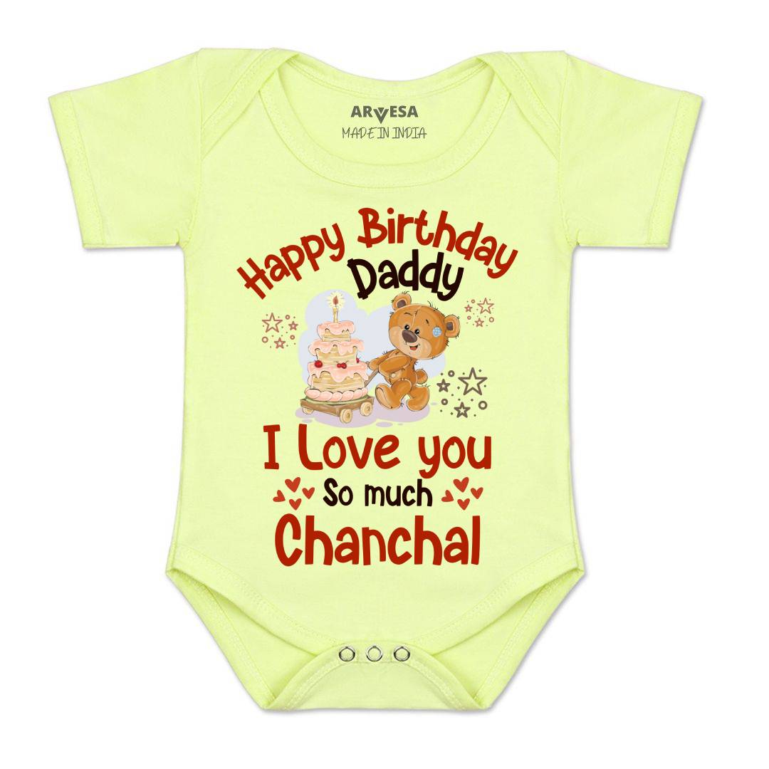 Arvesa Happy Birthday Daddy. I Love You So Much. Baby Boy & Girl Dress