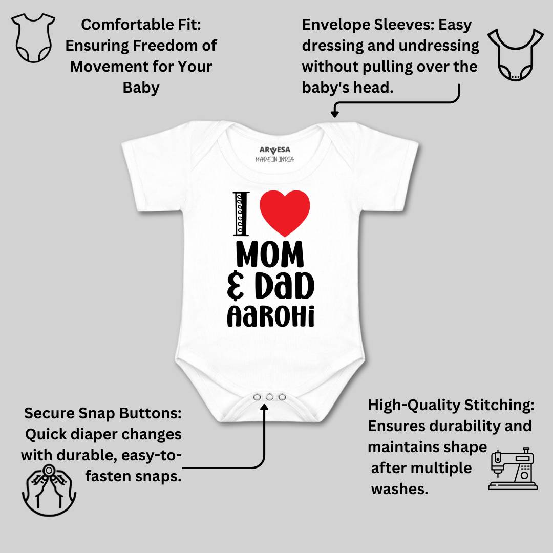 Arvesa I Love Mom And Dad Baby Boy & Girl Dress