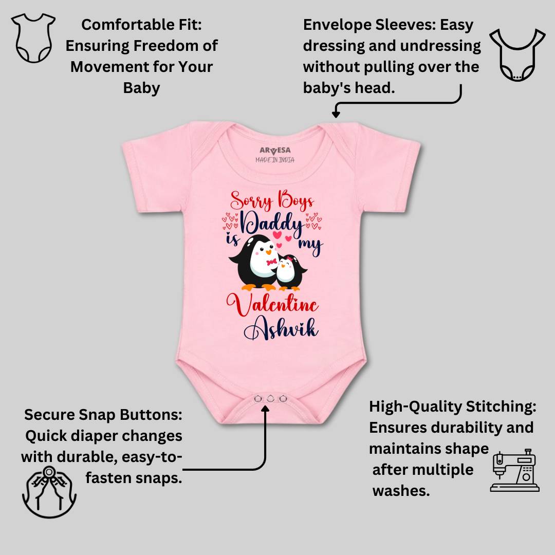 Arvesa Sorry Boys Daddy Is My Valentine Baby Boy & Girl Dress