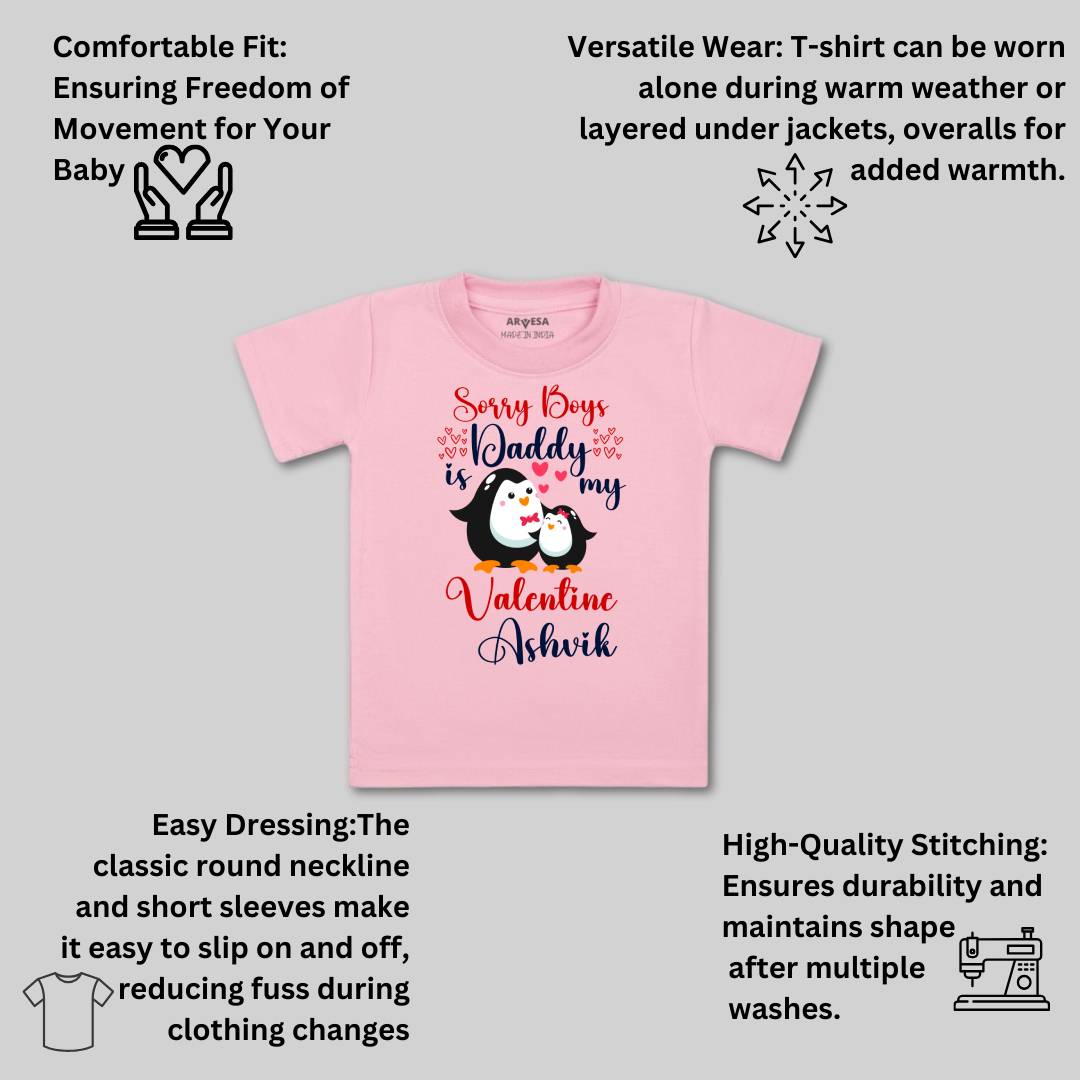 Arvesa Sorry Boys Daddy Is My Valentine Baby Boy & Girl Dress