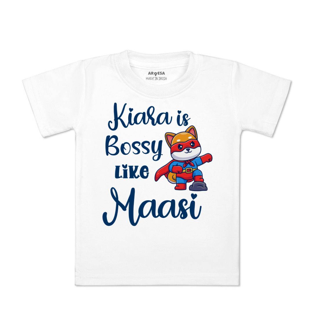 Arvesa Bossy Like My Maasi Baby Boy & Girl Dress