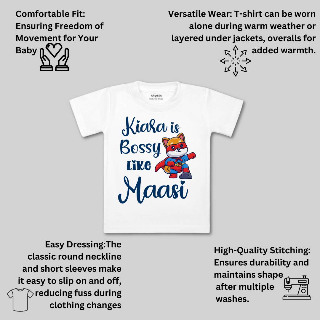 Arvesa Bossy Like My Maasi Baby Boy & Girl Dress