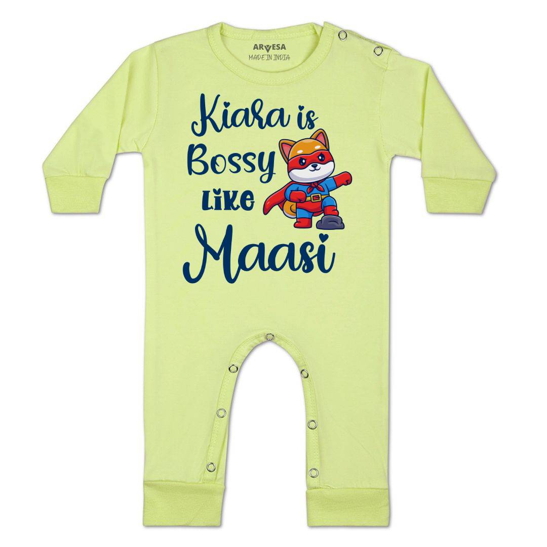 Arvesa Bossy Like My Maasi Baby Boy & Girl Dress