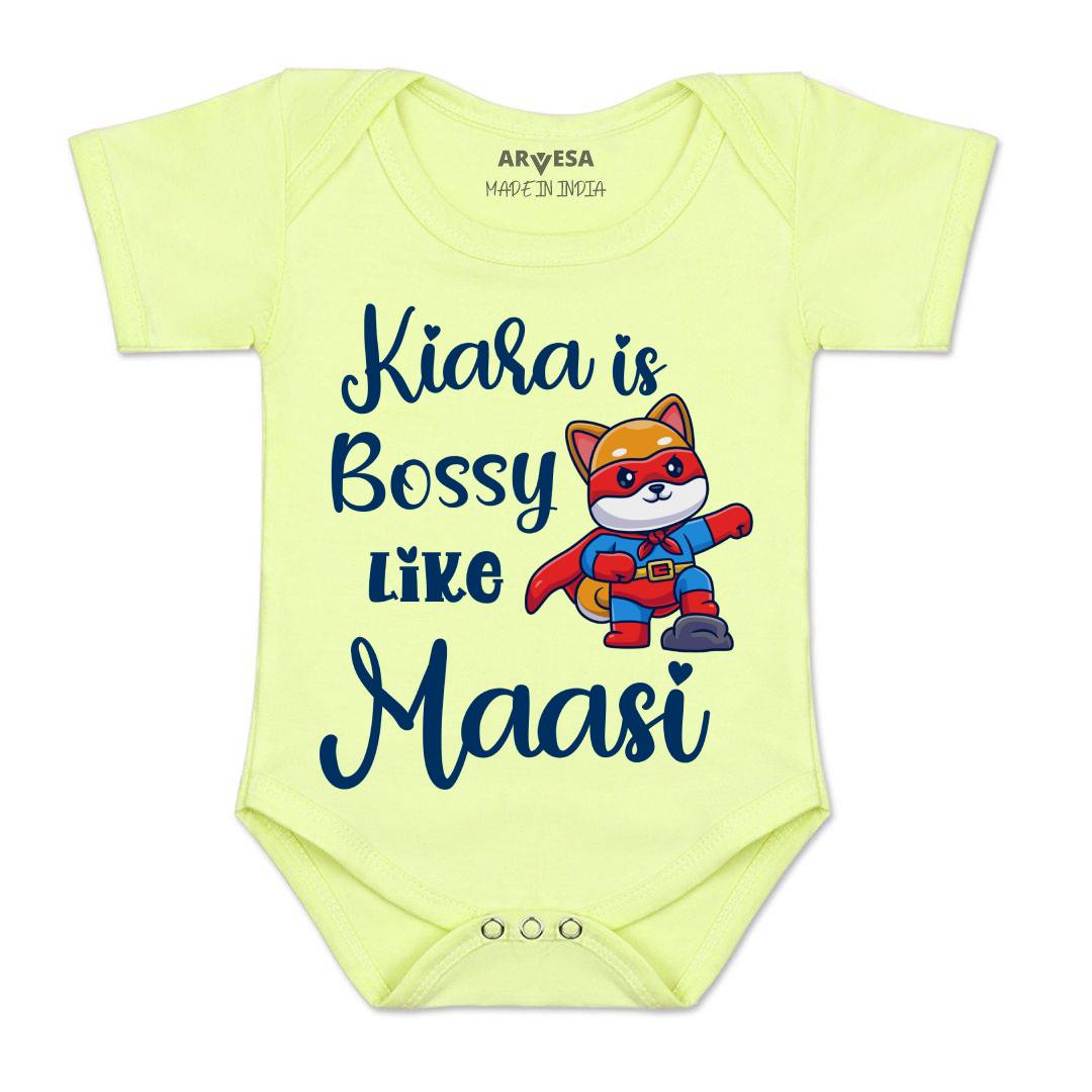 Arvesa Bossy Like My Maasi Baby Boy & Girl Dress
