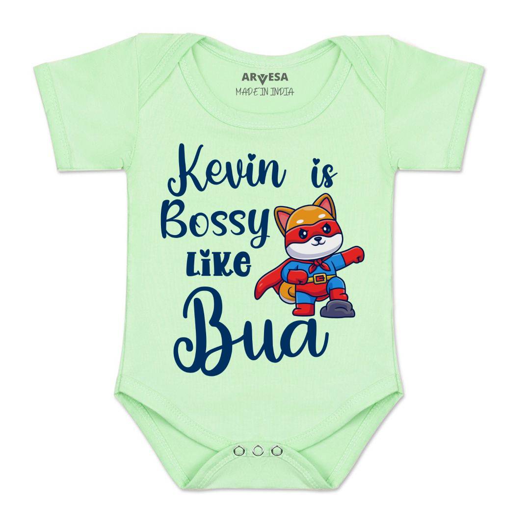 Arvesa Bossy Like My Bua Baby Boy & Girl Dress